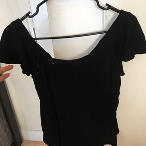 BP- off the shoulder black shirt